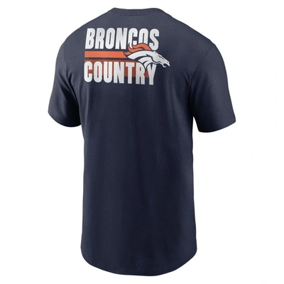 Shop Nike Navy Denver Broncos Blitz Essential T-shirt