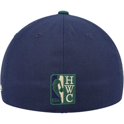 Shop Mitchell & Ness Navy/green Vancouver Grizzlies  Hardwood Classics Grassland Fitted Hat