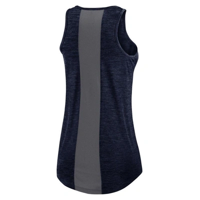 Shop Nike College Navy Seattle Seahawks High Neck Performance Tank Top