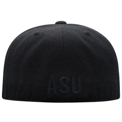 Shop Top Of The World Arizona State Sun Devils Black On Black Fitted Hat