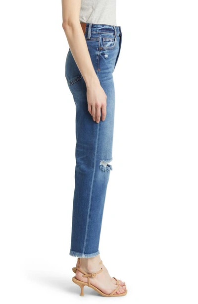 Hidden Jeans Ripped Frayed Hem Skinny Jeans In Dark Wash