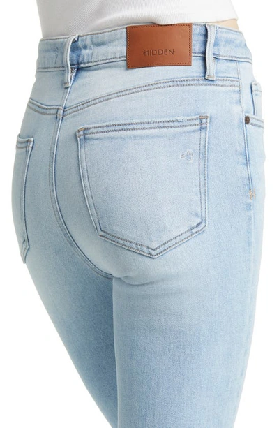 Hidden Jeans Raw Hem Bootcut Jeans In Light Wash