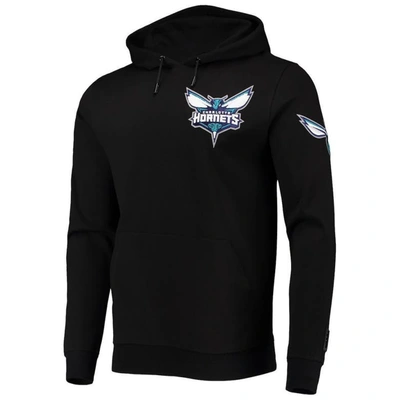 Shop Pro Standard Black Charlotte Hornets Logo Pullover Hoodie