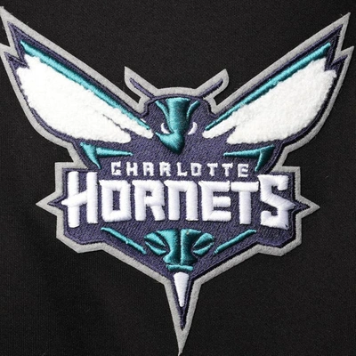 Shop Pro Standard Black Charlotte Hornets Logo Pullover Hoodie