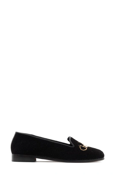 Bypaige Needlepoint Bee Flat In Black