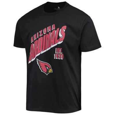 Shop Junk Food Black Arizona Cardinals Slant T-shirt