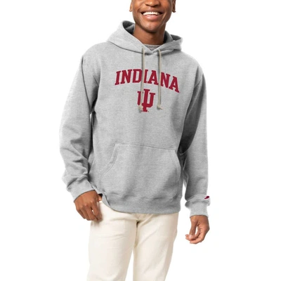 Shop League Collegiate Wear Heather Gray Indiana Hoosiers Tall Arch Essential Pullover Hoodie