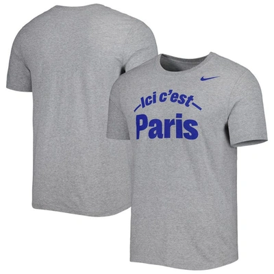 Shop Nike Heather Gray Paris Saint-germain Core T-shirt