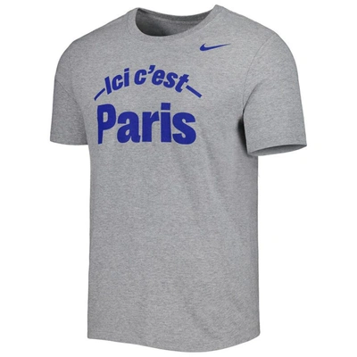 Shop Nike Heather Gray Paris Saint-germain Core T-shirt