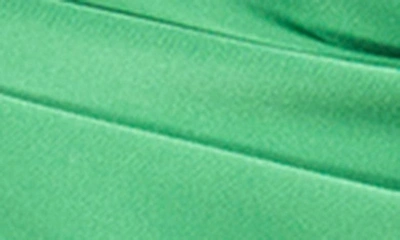 Shop Katie May Chasing Dawn Side Drape Strapless Satin Minidress In Emerald