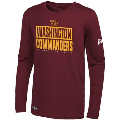 Shop New Era Burgundy Washington Commanders Combine Authentic Offsides Long Sleeve T-shirt