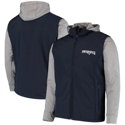 Shop Dunbrooke Navy/gray New England Patriots Alpha Full-zip Jacket