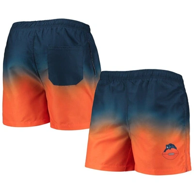 Shop Foco Navy/orange Chicago Bears Retro Dip-dye Swim Shorts