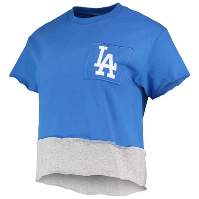 Shop Refried Apparel Royal Los Angeles Dodgers Cropped T-shirt