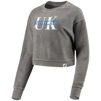 Shop League Collegiate Wear Graphite Kentucky Wildcats Classic Corded Timber Crop Pullover Sweatshirt