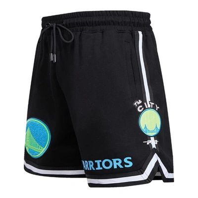 Shop Pro Standard Black Golden State Warriors Washed Neon Shorts