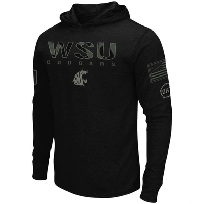 Shop Colosseum Black Washington State Cougars Oht Military Appreciation Hoodie Long Sleeve T-shirt