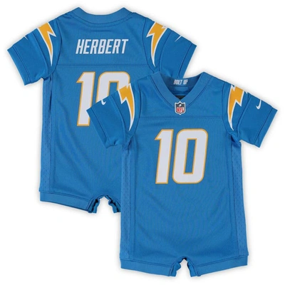 Shop Nike Infant  Justin Herbert Powder Blue Los Angeles Chargers Game Romper Jersey