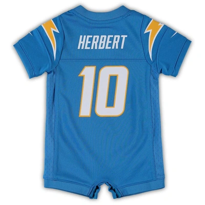 Shop Nike Infant  Justin Herbert Powder Blue Los Angeles Chargers Game Romper Jersey