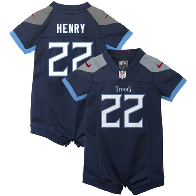 Shop Nike Newborn & Infant  Derrick Henry Navy Tennessee Titans Game Romper Jersey