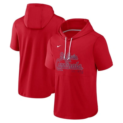Shop Nike Red St. Louis Cardinals Springer Short Sleeve Team Pullover Hoodie