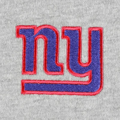 Shop Profile Heather Gray New York Giants Big & Tall Fleece Raglan Full-zip Hoodie Jacket
