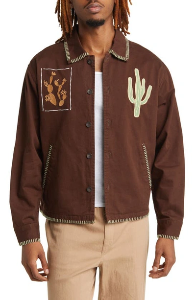 Shop Pacsun Duke Cotton Jacket In Brown