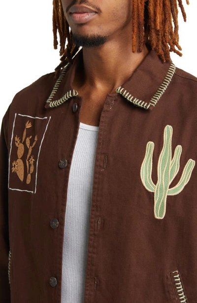 Shop Pacsun Duke Cotton Jacket In Brown