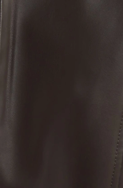 Via Spiga Women's Faux-leather Faux-fur-trim Trench Coat In Espresso