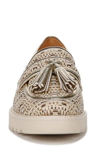 Franco Sarto Carolynn Tassel Loafer In Gold Multi