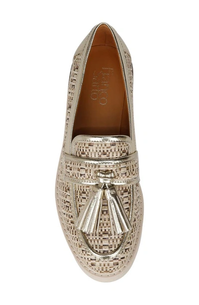 Franco Sarto Carolynn Tassel Loafer In Gold Multi