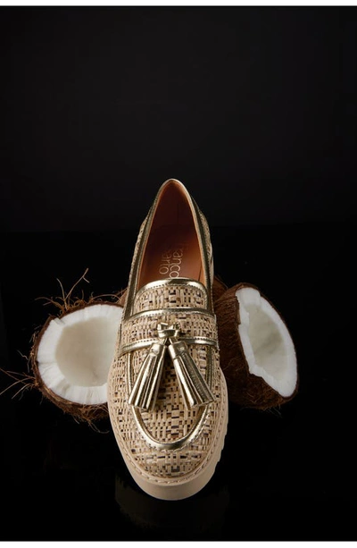 Shop Franco Sarto Carolyn Low Tassel Loafer In Gold Multi