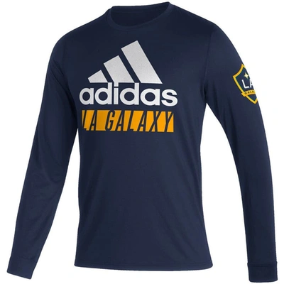 Shop Adidas Originals Adidas Navy La Galaxy Vintage Aeroready Long Sleeve T-shirt