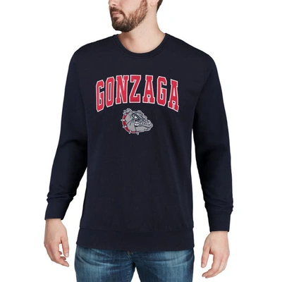 Shop Colosseum Navy Gonzaga Bulldogs Arch & Logo Crew Neck Sweatshirt