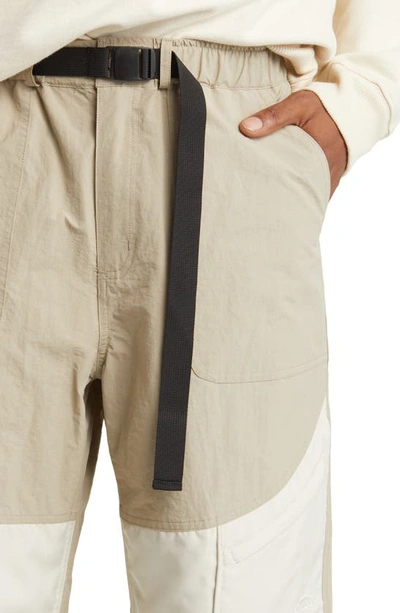 Shop Checks Colorblock Articulated Nylon Climbing Pants In Sage Grey