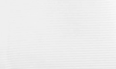 David Donahue Trim Fit Horizontal Rib French Cuff Formal Shirt In Solid White