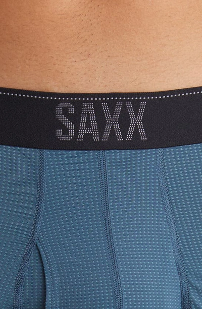 Shop Saxx Quest Quick Dry Mesh Slim Fit Boxer Briefs In Storm Blue