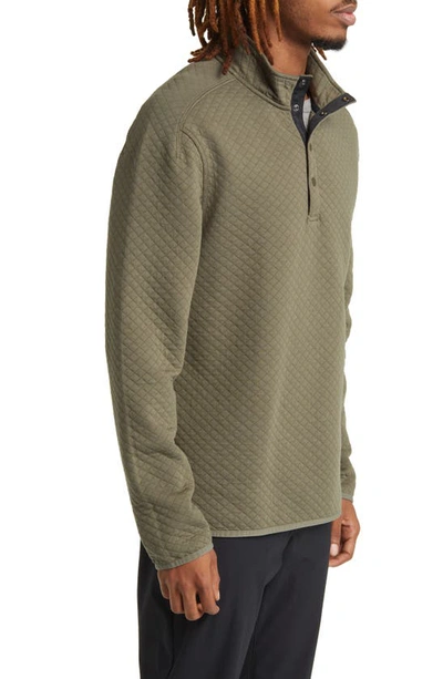 Shop Rhone Gramercy Quilted Pullover In Lichen Green