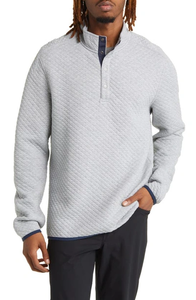 Shop Rhone Gramercy Quilted Pullover In Heather Gray