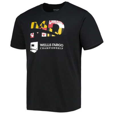 Shop Levelwear Black 2022 Wells Fargo Championship Maryland Flag T-shirt