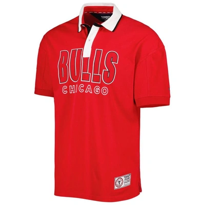 Shop Tommy Jeans Red Chicago Bulls Stanley Pique Polo
