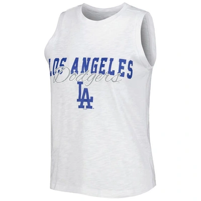 Shop Concepts Sport White Los Angeles Dodgers Reel Pinstripe Tank Top & Shorts Sleep Set