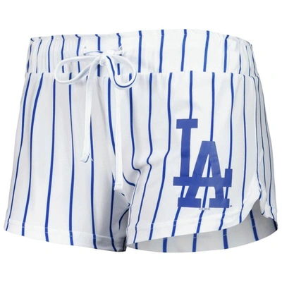 Shop Concepts Sport White Los Angeles Dodgers Reel Pinstripe Tank Top & Shorts Sleep Set