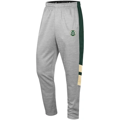Shop Colosseum Heathered Gray/green Colorado State Rams Bushwood Pants In Heather Gray