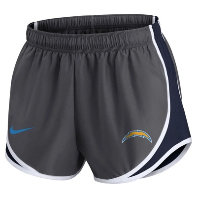 Shop Nike Charcoal Los Angeles Chargers Logo Performance Tempo Shorts