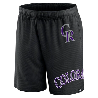Shop Fanatics Branded  Black Colorado Rockies Clincher Mesh Shorts