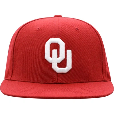Shop Top Of The World Crimson Oklahoma Sooners Team Color Fitted Hat