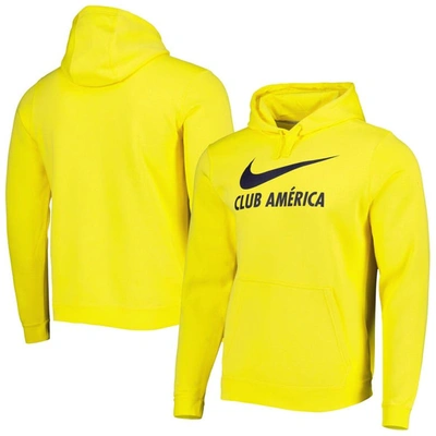 Shop Nike Yellow Club America Lockup Club Pullover Hoodie