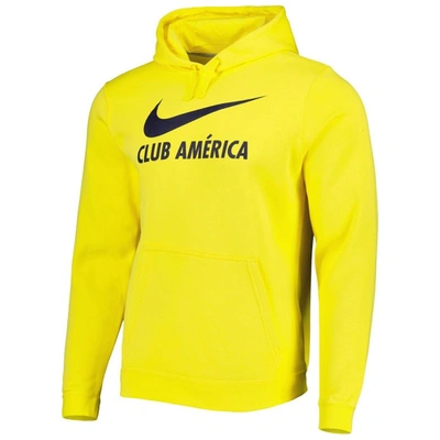 Shop Nike Yellow Club America Lockup Club Pullover Hoodie