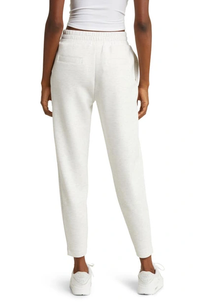 Varley The Slim Knit Ankle Pants In Ivory Marl